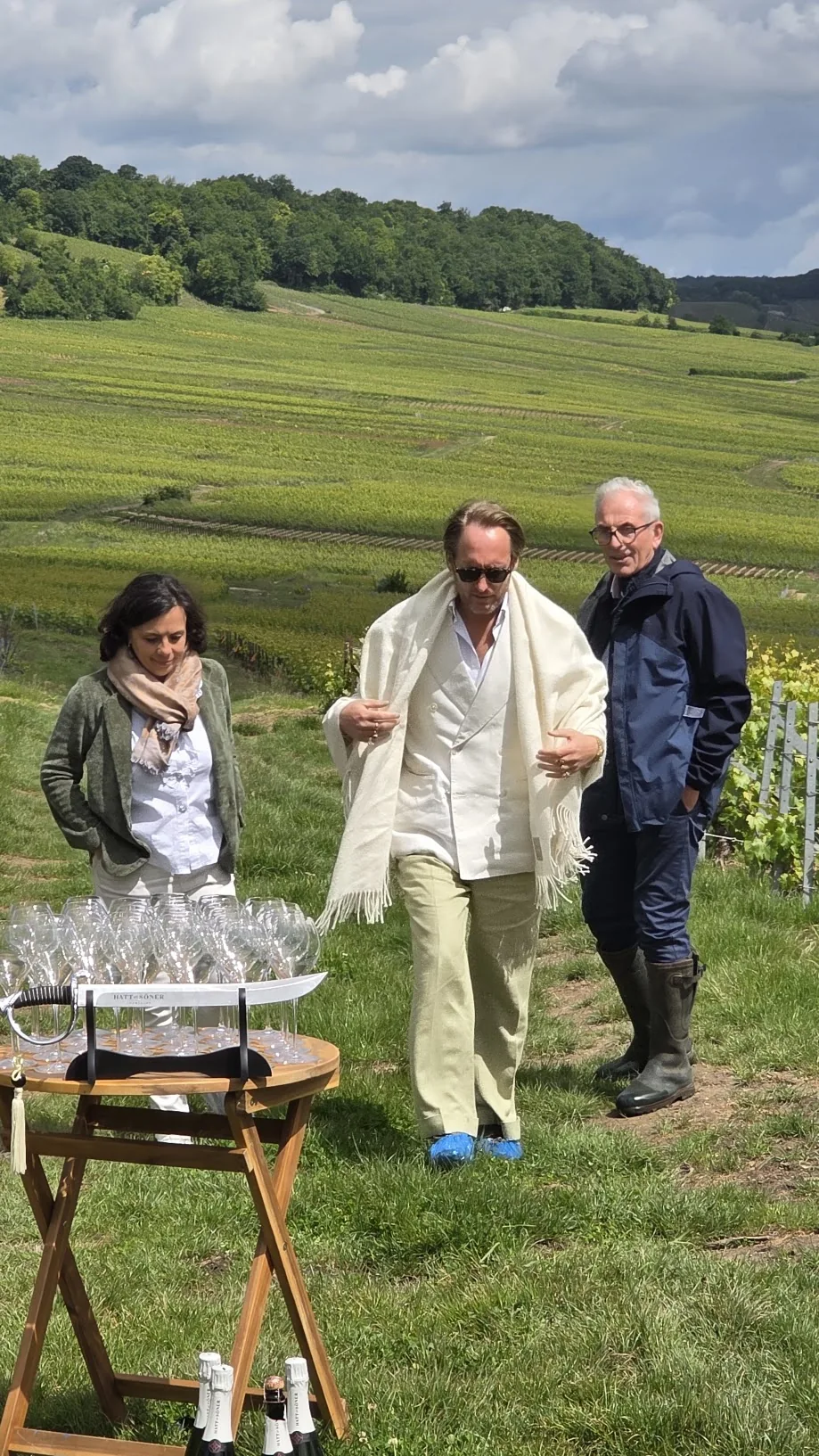 Provning bland vinrankorna i Champagne